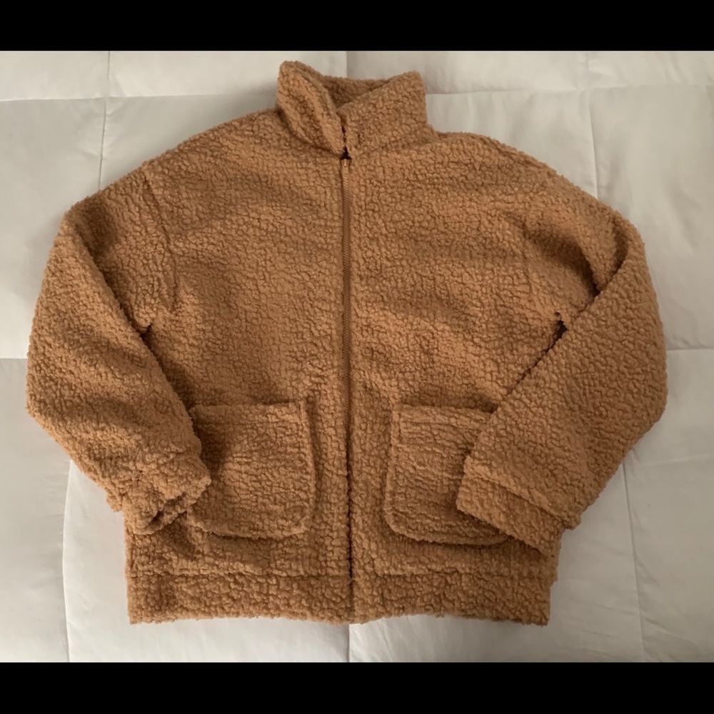 light brown teddy coat
